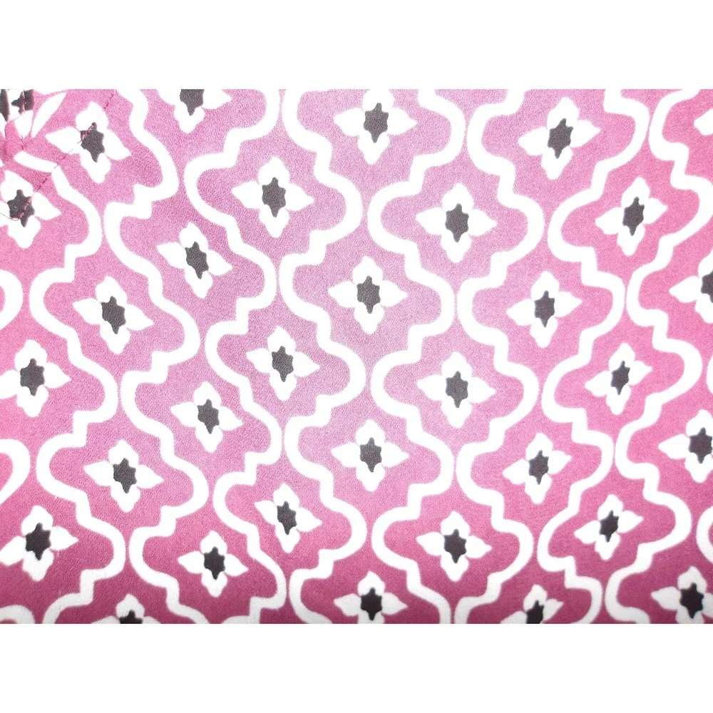 LOFT Sleeveless Ruffle Blouse Geometric‎ Print Casual Top Size MP / #6319 - Picture 3 of 5